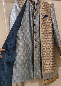 New Royal Look Navy Blue Sherwani