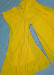 Vibrant Yellow Sharara Set with Dupatta