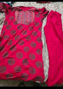 Vibrant Pink Kurta Set in 40-42 size