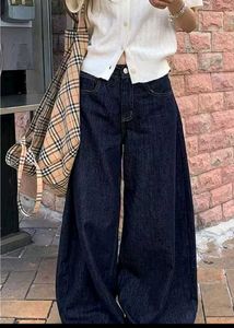 Wide Leg Dark Wash Denim Jeans