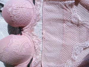 Hunkemoller Pink Lace Bra &amp; Panty Set