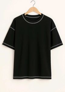 bewakoof black oversized tee