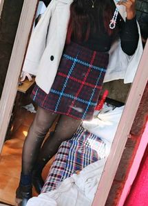 (Negotiable)Plaid Mini Skirt