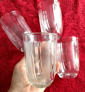 Set of 4 Clear Tumbler Glasses
