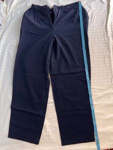 Classic Navy Blue Wide Leg Pants