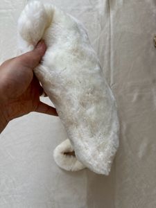 Fluffy White Clutch Bag