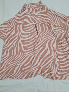 h&amp;m Zebra Print Button-Up Shirt