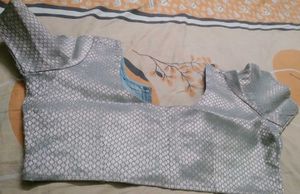 Silver Brocade Blouse