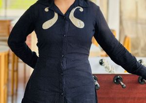 Black Shirt Kurta