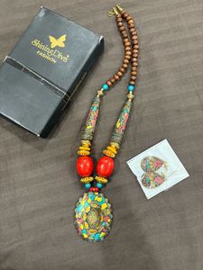 Boho Tribal Necklace &amp; Earrings Set