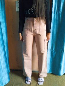 ✨Waist 30 Light Orange Wide Leg Cargo Pants