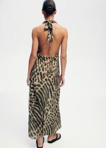 Flowy Halter Neck Maxi Dress