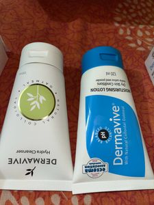 Dermavive Dry Skin Moisturiser 120ml  &amp; Dremavive Hydra Cleanser 125ml Combo