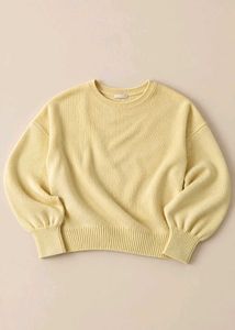 PASTEL YELLOW OVERSIZED KNIT SWEATER