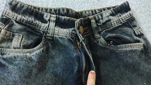 Washed Denim Cutoff Shorts