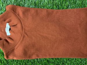 SALE! Price Dropped Rust Colour High Neck Top
