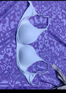 White & beige Padded Bra set