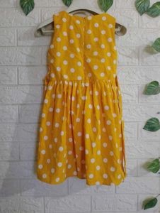 Adorable Yellow Polka Dot Dress