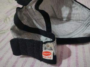 Comfortable Grey and Black Bra 28B