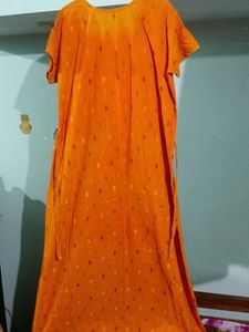 Orange Printed nighty