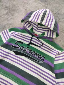 Vintage Supreme Striped Hoodie