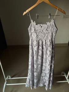 Lilac Lace Spaghetti Strap Maxi Dress
