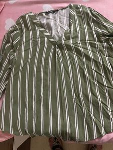 Striped V-Neck Top