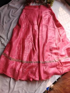 Pink Ethnic Skirt with Gold Detail