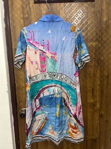 Vibrant Abstract Print Swimsuit Cover-Up(Brand new