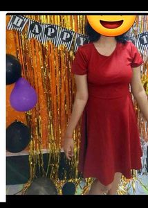 Red Fit &amp; Flare Dress