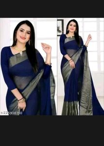 Elegant Navy Blue Saree