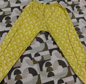 Yellow Printed Kurta Set