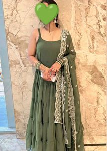 Elegant Tiered Anarkali Set