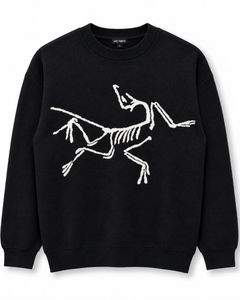 Arc'teryx Skeleton Print Brand Logo Black Sweater