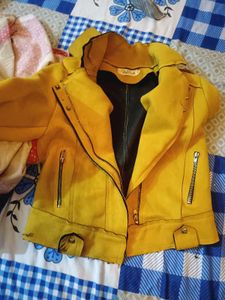Stylish Yellow Moto Jacket