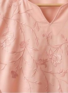 Elegant Pink Embroidered Kurti Set