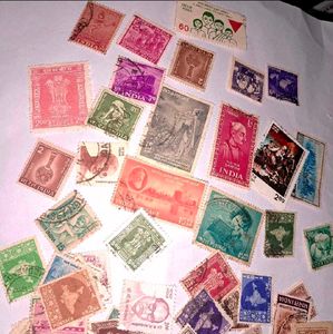 100 unique Indian Stamps