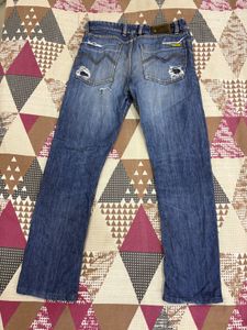 Straight Fit Blue Jeans
