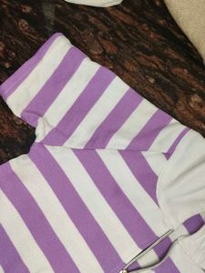 Striped Purple &amp; White Top