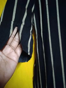 Stylish Striped Kurta with Tassels