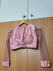 Dusky pink lehenga with padded blouse and dupatta