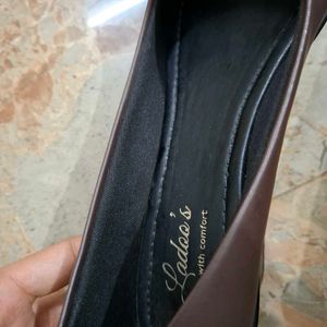 Leather Wedges Ballerina / shoes