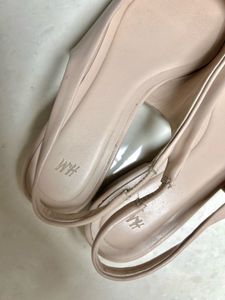 H&amp;M Nude Pointed Toe Slingback Flats | Worn Once