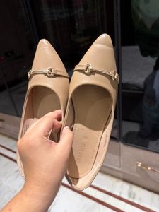 Nude Pointed Toe Flats