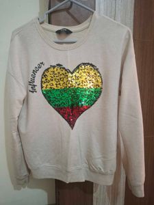 Heart Sequin Sweatshirt
