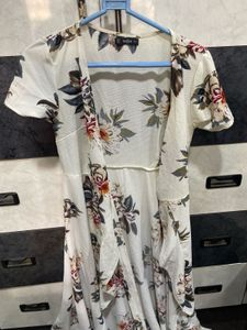 Elegant Floral Wrap Dress