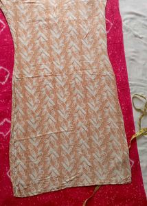 Elegant Embroidered Kurta ✨peach colour