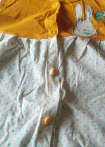 Adorable Baby Dress with Bunny Print