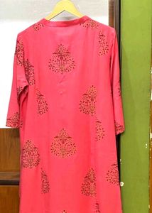 Pink Printed Kurta