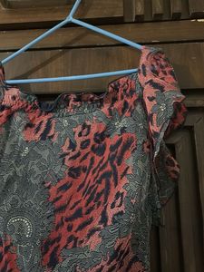 Sheer Animal Print Midi Dress